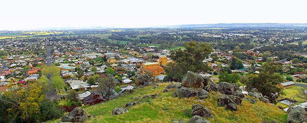 Bellevue Hill lookout have a superb view of Cowra